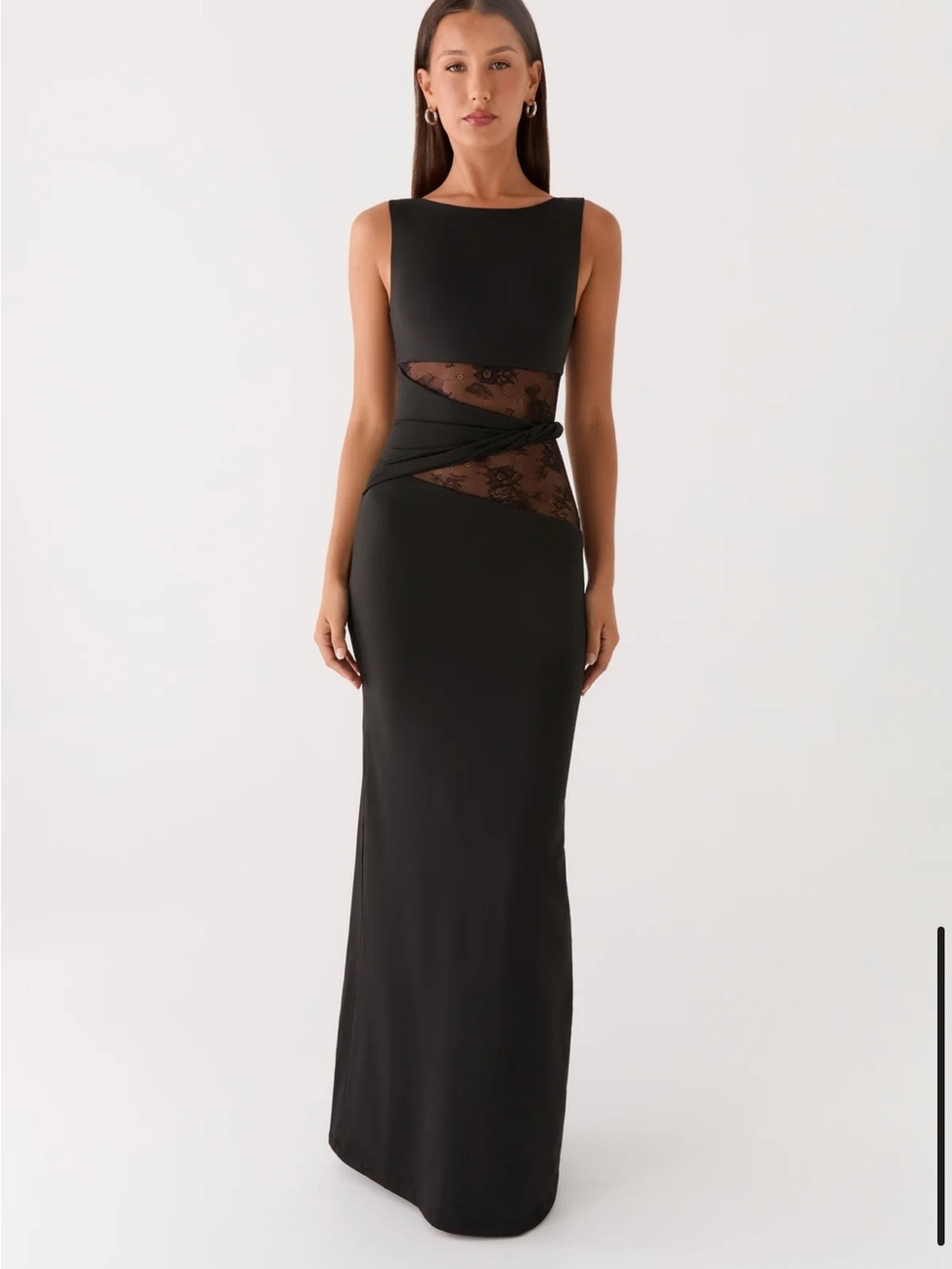 Peppermayo Karma Maxi Lace Dress in Black